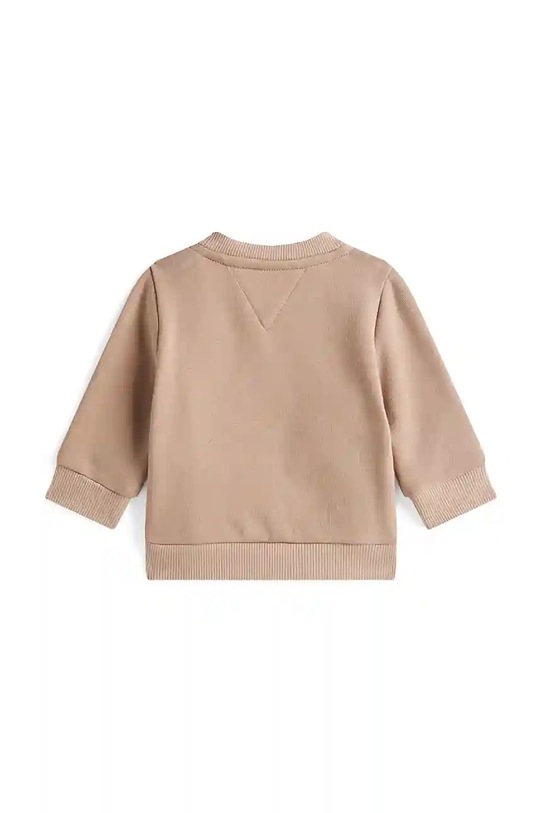 Tommy Hilfiger bluza niemowlęca z bawełną KN0KN02071.9BYA brązowy AW25