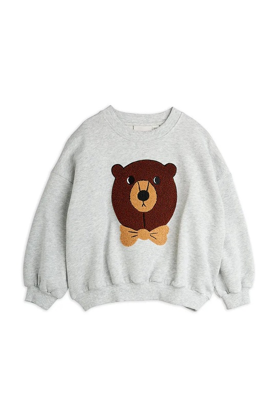 Mini Rodini bluza bawełniana dziecięca Bear 25720108 szary AW25