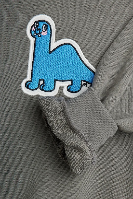 Mini Rodini bluza bawełniana dziecięca Dino szary 25720130