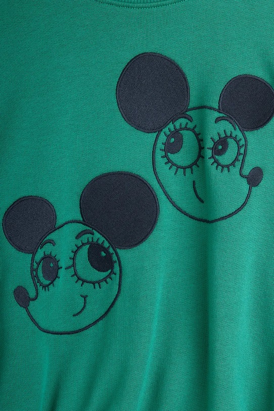Mini Rodini bluza bawełniana dziecięca Ritzratz turkusowy 25720140