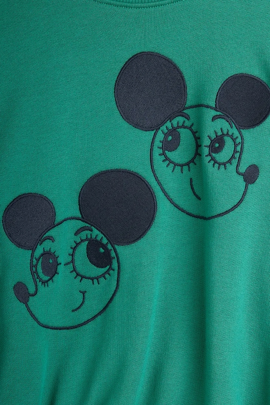 Mini Rodini bluza bawełniana dziecięca Ritzratz turkusowy 25720140