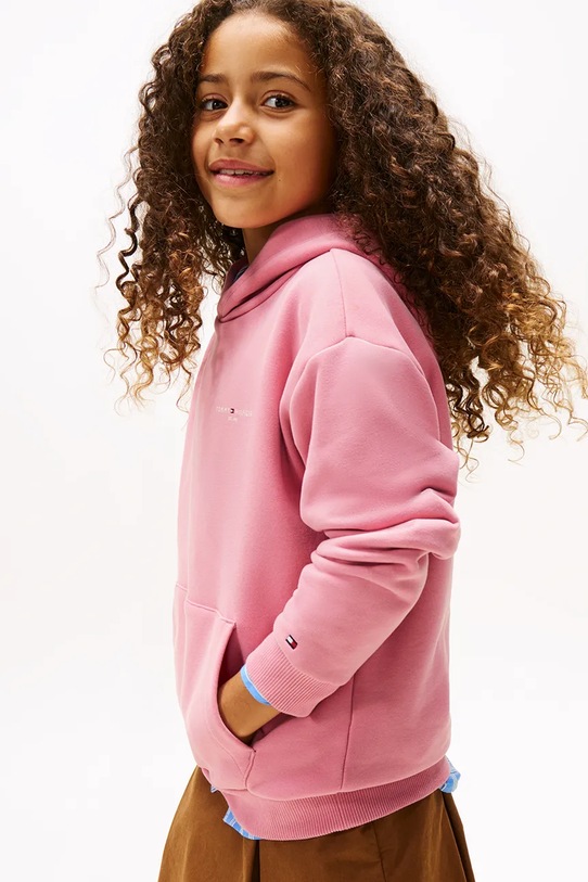 Dětská mikina Tommy Hilfiger růžová KS0KS00660.116.122.9BYA