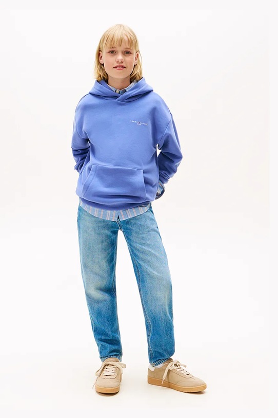 Дитяча кофта Tommy Hilfiger блакитний KS0KS00660.116.122.9BYA