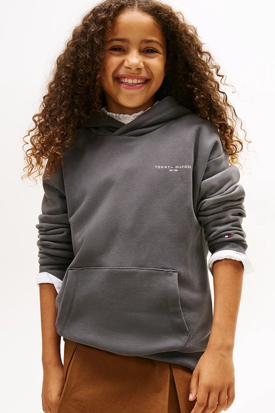 Дитяча кофта Tommy Hilfiger з капюшоном чорний KS0KS00660.116.122.9BYA