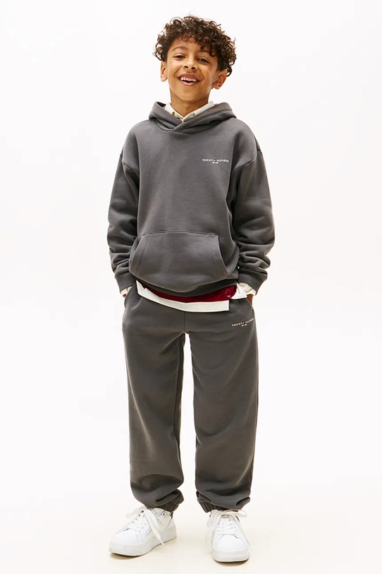 Παιδική μπλούζα Tommy Hilfiger KS0KS00660.128.176.9BYA γκρί