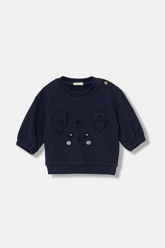 Бебешки суичър United Colors of Benetton еластичен тъмносин 3MDSA1061.W.seasonal
