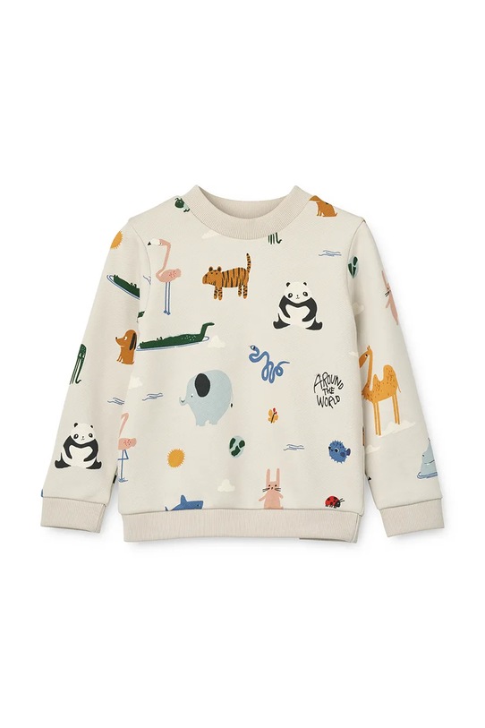 Дитяча бавовняна кофта Liewood Thora Printed Sweatshirt LW20671.9BYA бежевий AW25