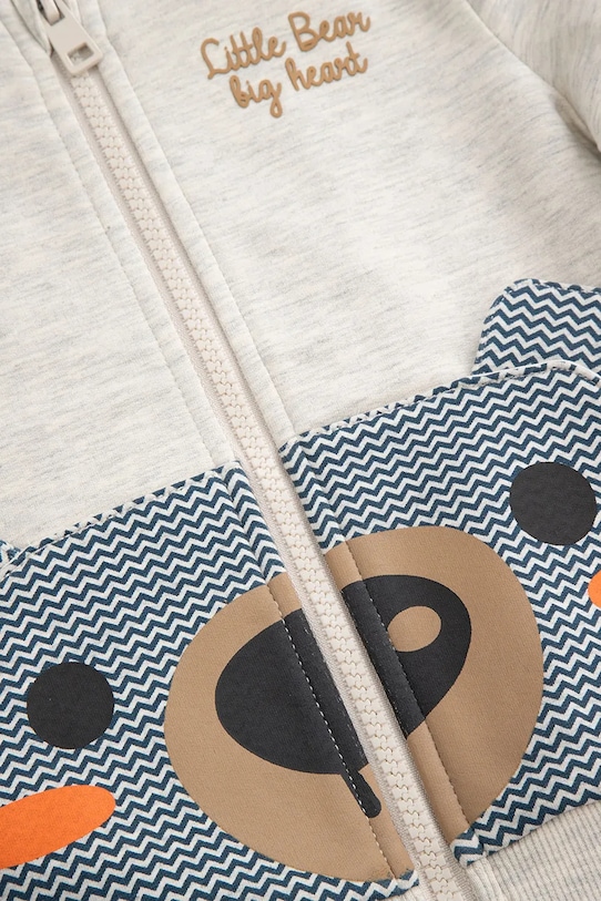 Coccodrillo bluza niemowlęca szary ZC5132202FBN