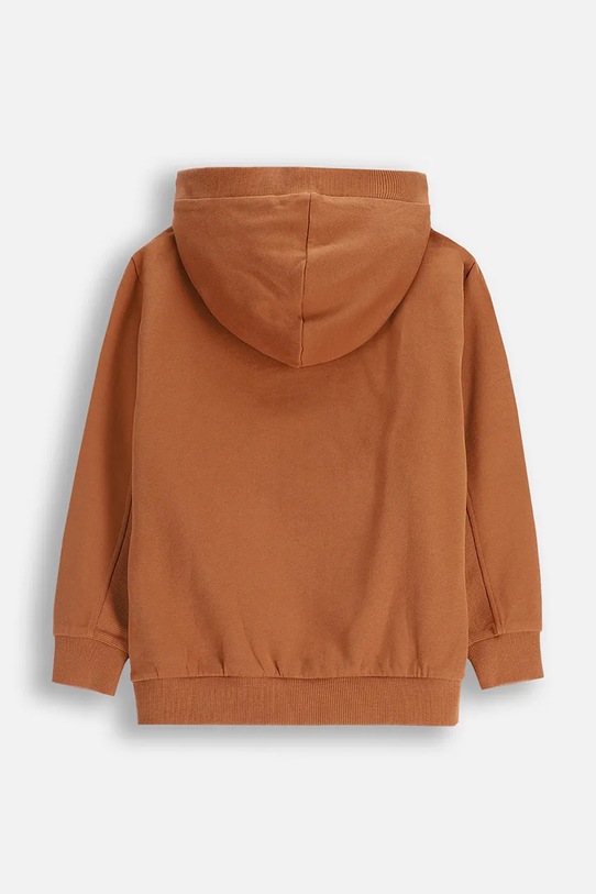 Coccodrillo bluza bawełniana dziecięca ZC5132301YBK brązowy AW25
