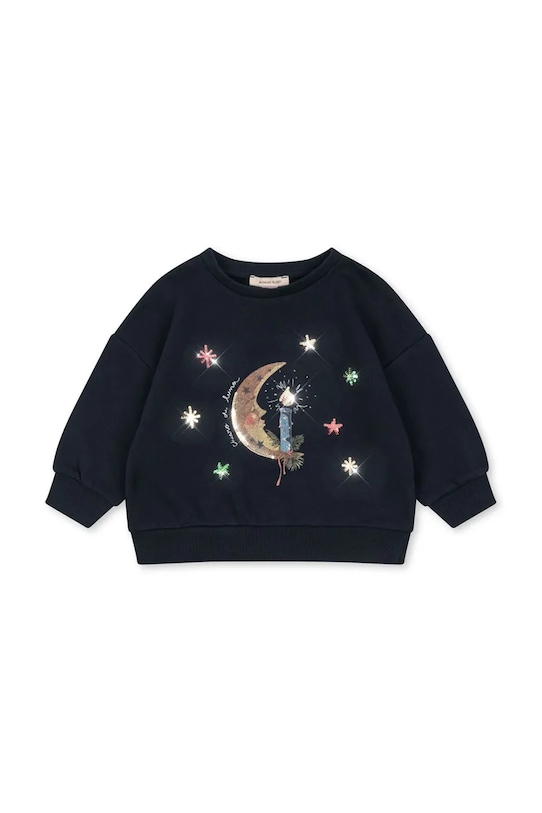 Konges Sløjd bluza bawełniana dziecięca LOUPY LOU SWEAT SHIRT OCS nadruk granatowy KS104350.9BYA