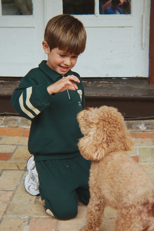 Konges Sløjd bluza bawełniana dziecięca DOGGY HALF ZIP POLO OCS KS105169.9BYA