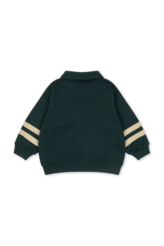 Chłopiec Konges Sløjd bluza bawełniana dziecięca DOGGY HALF ZIP POLO OCS KS105169.9BYA zielony