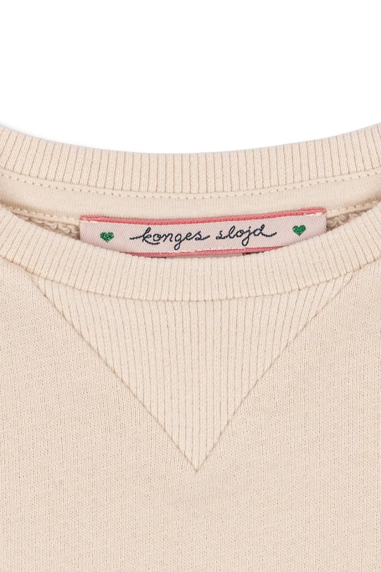 Konges Sløjd bluza bawełniana niemowlęca BELLI SWEAT SHIRT OCS KS105194.9BYA beżowy