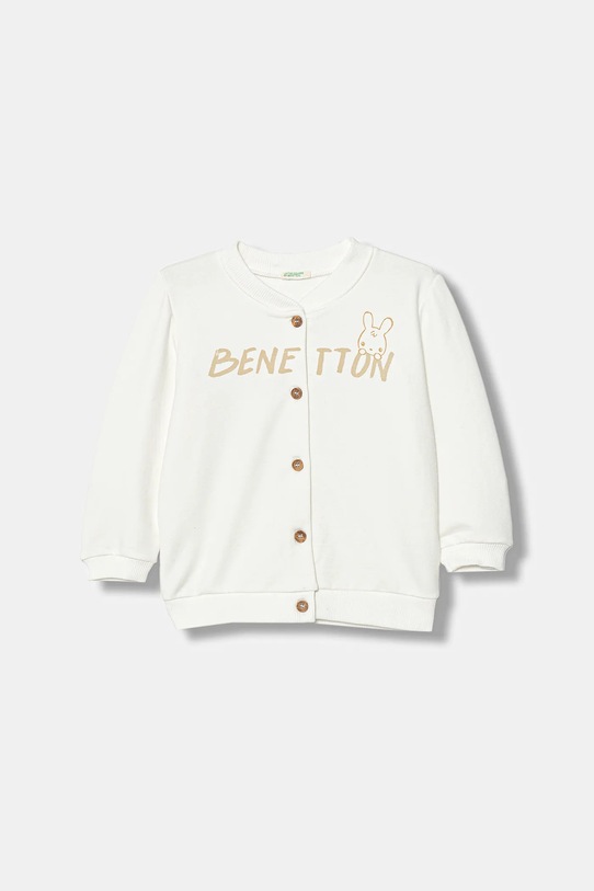 United Colors of Benetton bluza niemowlęca z elastanem biały 3K1CA501S.W.Seasonal