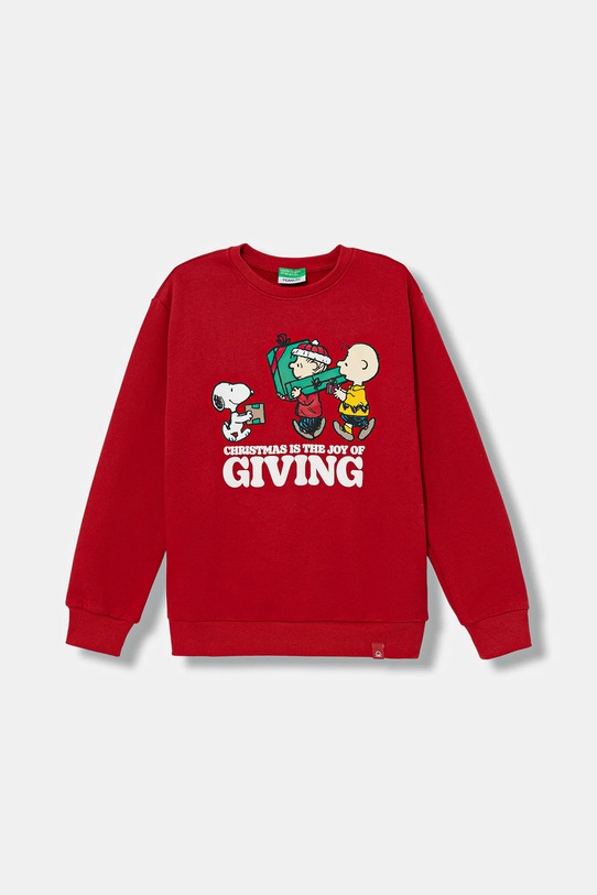 Dětská mikina United Colors of Benetton bez kapuce červená 3J73C10RO.G.Seasonal