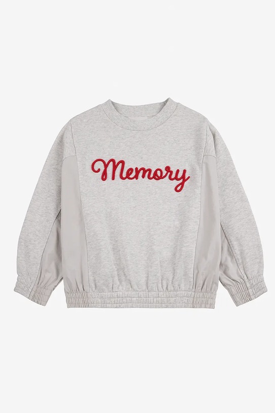 Bobo Choses bluza bawełniana dziecięca Memory 225BC005 szary AW25