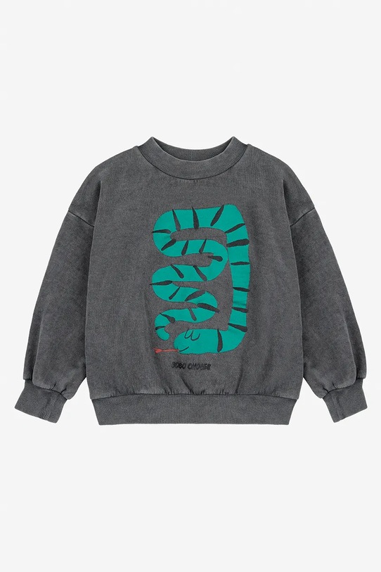 Bobo Choses hanorac de bumbac pentru copii Snake 225BC006 gri AW25