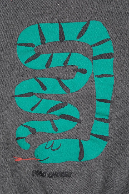 Băieți Bobo Choses hanorac de bumbac pentru copii Snake 225BC006 gri