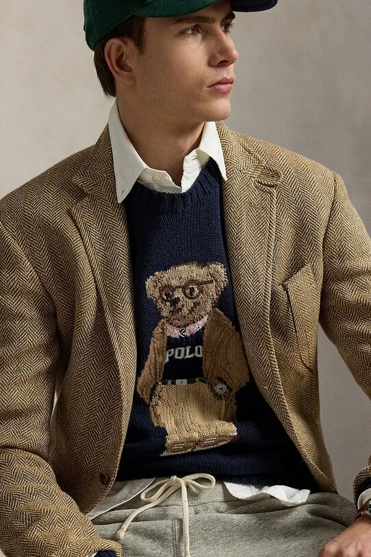 Polo Ralph Lauren sweter lniany Lscn Long Sleeve 710970284 granatowy