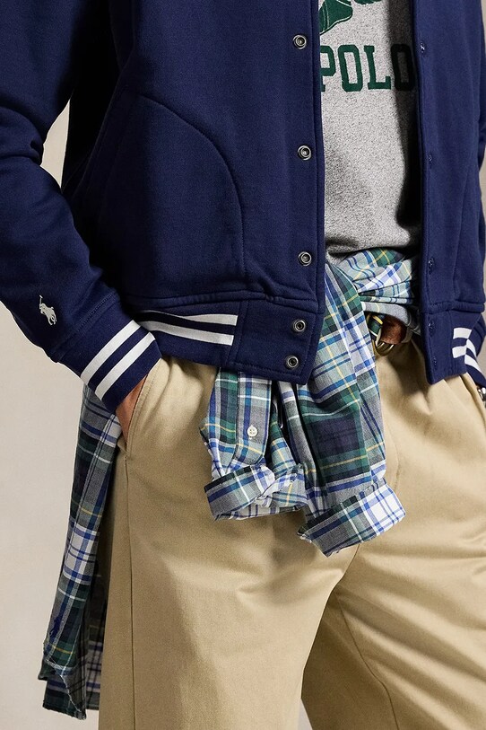 Βαμβακερή μπλούζα Polo Ralph Lauren σκούρο μπλε 710972666