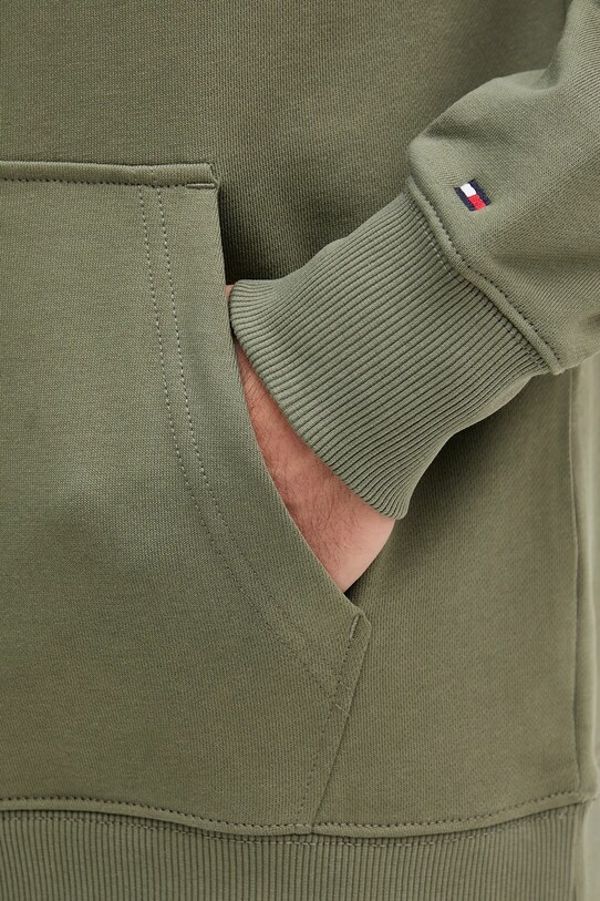 Tommy Hilfiger bluza bawełniana zielony MW0MW40534