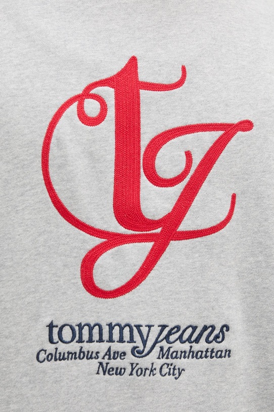 Βαμβακερή μπλούζα Tommy Jeans γκρί DM0DM21614
