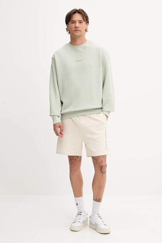 Tommy Jeans hanorac de bumbac DM0DM21622 verde AW25