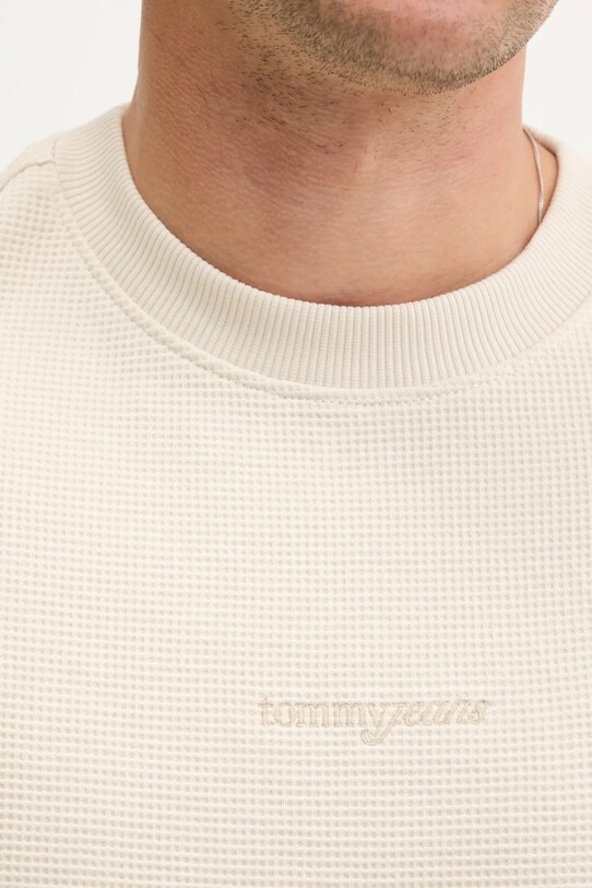 Tommy Jeans hanorac de bumbac DM0DM21622 bej
