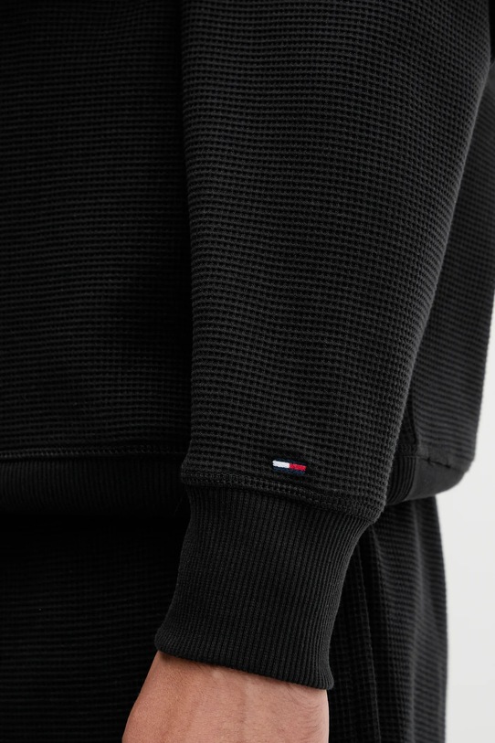 Tommy Jeans hanorac de bumbac negru DM0DM21622