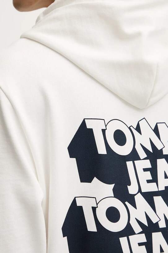 Βαμβακερή μπλούζα Tommy Jeans DM0DM21625 λευκό