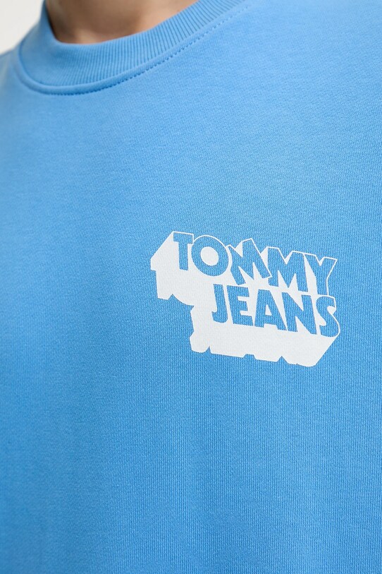 Tommy Jeans bluza bawełniana niebieski DM0DM21640