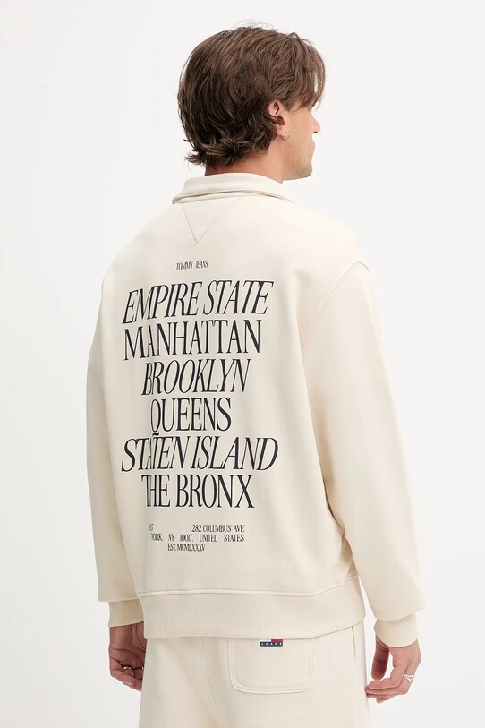 Îmbrăcăminte Tommy Jeans hanorac de bumbac DM0DM21797 bej