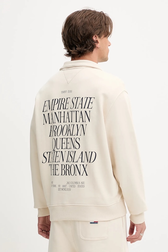 Abbigliamento Tommy Jeans felpa in cotone DM0DM21797 beige