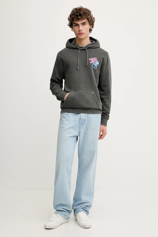 Bavlněná mikina Tommy Jeans DM0DM21798 šedá AW25