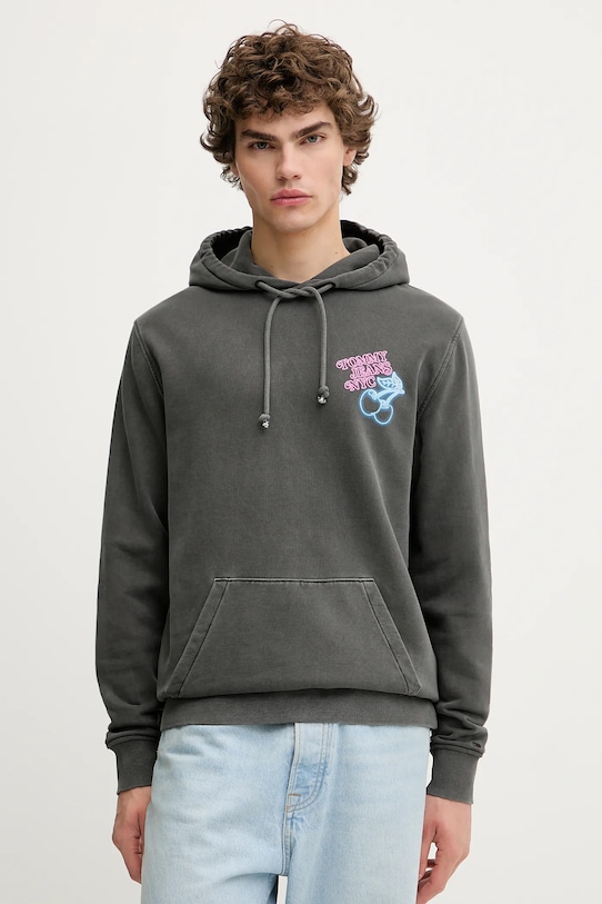 Oblečení Bavlněná mikina Tommy Jeans DM0DM21798 šedá