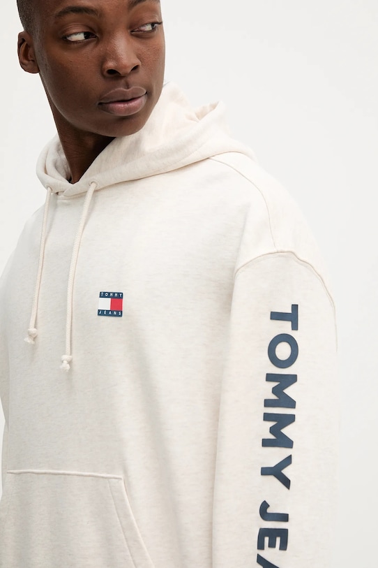 Tommy Jeans hanorac de bumbac bej DM0DM21834