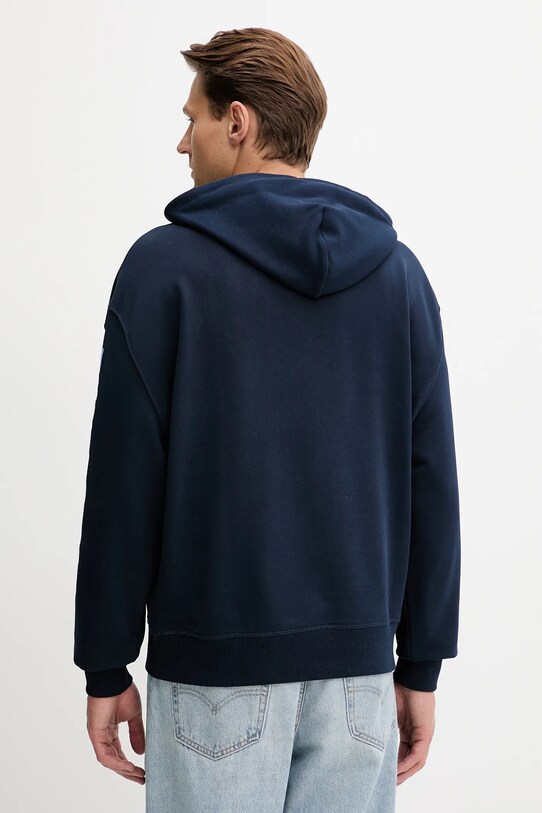 Tommy Jeans pamut melegítőfelső DM0DM21834 sötétkék AW25