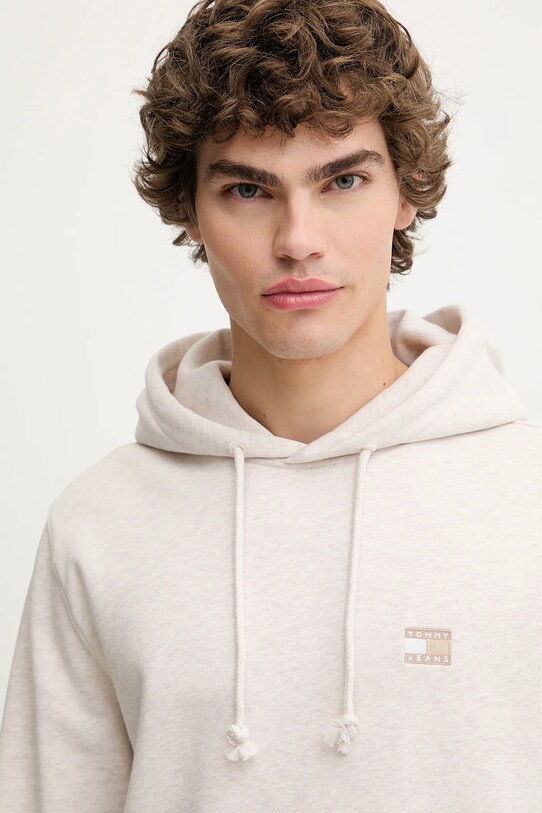 Памучен суичър Tommy Jeans бежов DM0DM21922