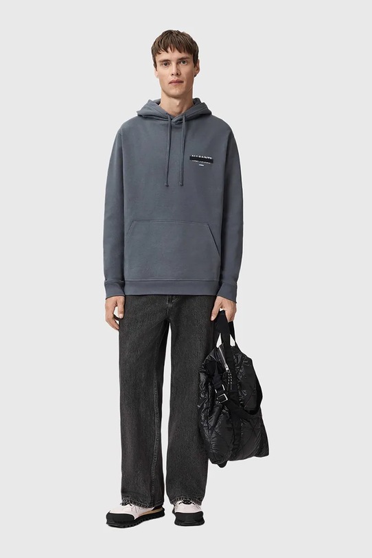 Odzież AllSaints bluza bawełniana REDACT M001NC niebieski