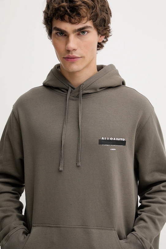 AllSaints bluza bawełniana REDACT zielony M001NC