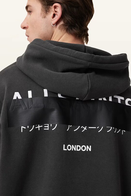 Odzież AllSaints bluza bawełniana REDACT M001NC czarny
