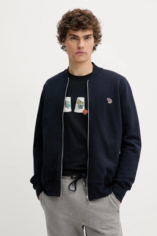 PS Paul Smith hanorac de bumbac uni bleumarin M2R.258S.KZEBRA