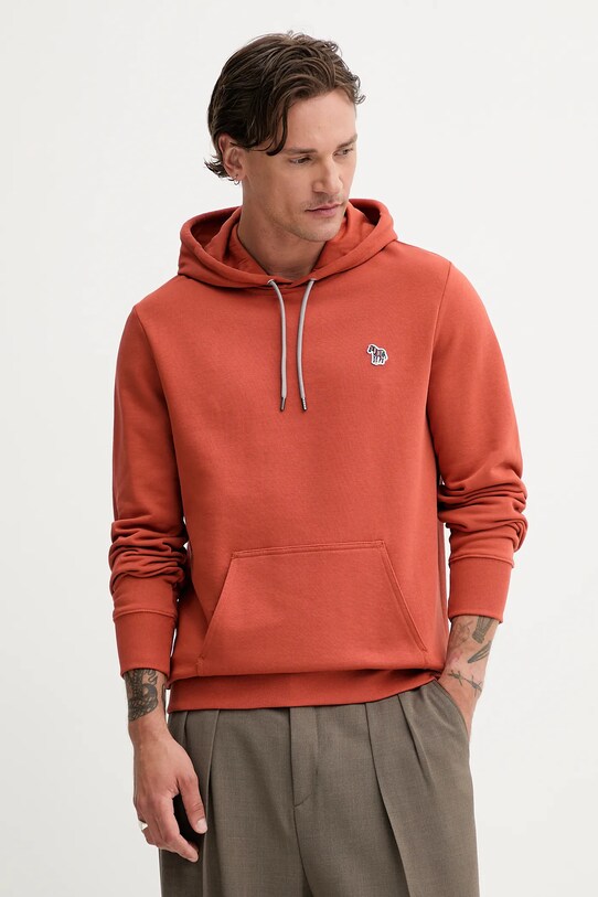 PS Paul Smith hanorac de bumbac imprimeu portocaliu M2R.284SZ.T21116