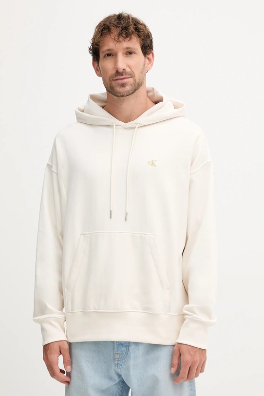 Кофта Calvin Klein Jeans с капюшоном бежевый LV04RC278G