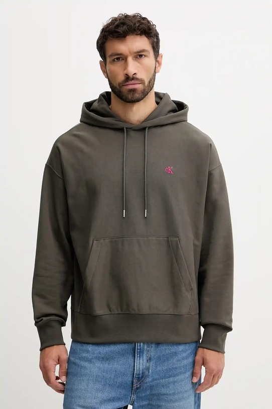 Кофта Calvin Klein Jeans с капюшоном серый LV04RC281G