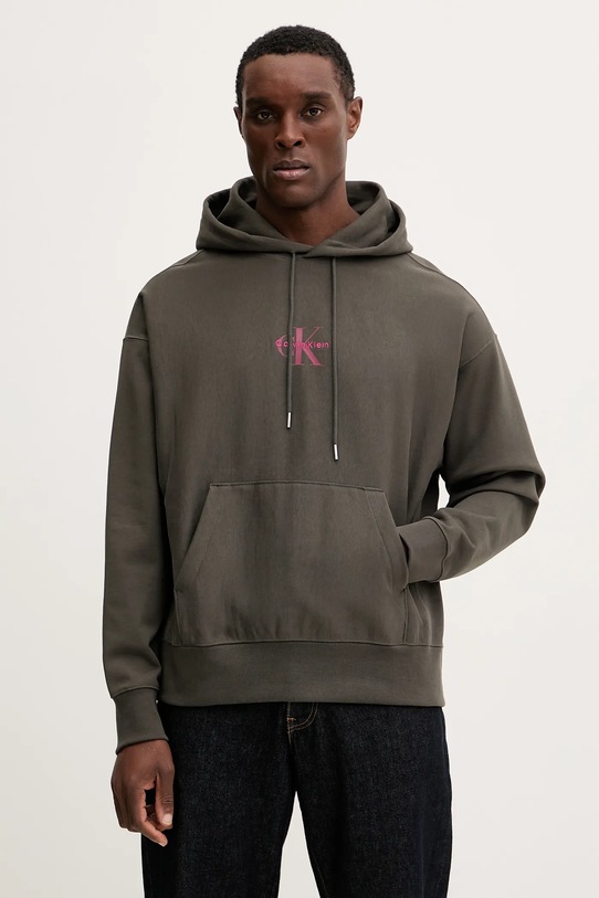 Calvin Klein Jeans felső aplikációval szürke LV04RC281G