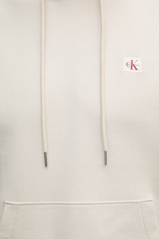 Calvin Klein Jeans mikina s kapucňou pánska bavlnená LV04RC274G béžová