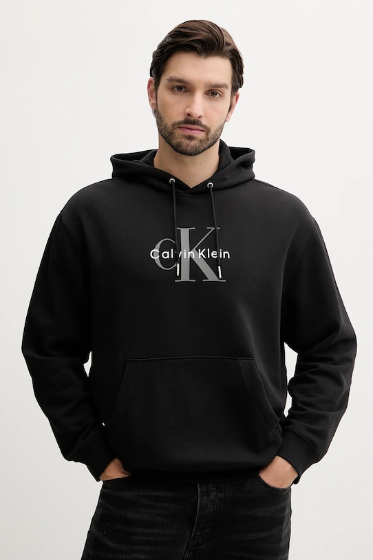Calvin Klein Jeans bluza z kapturem czarny LV04RC282G