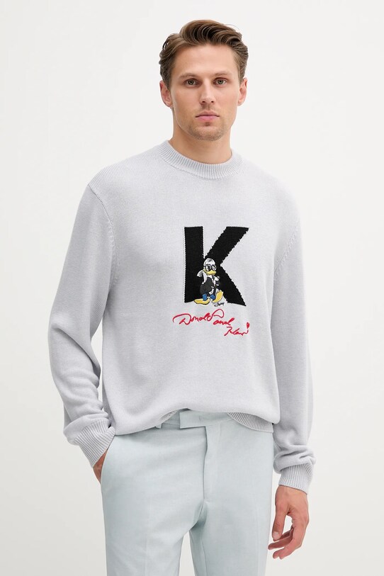 Karl Lagerfeld pulover DISNEY subtiri gri 553370.655099