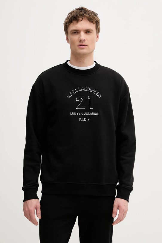 Karl Lagerfeld bluză imprimeu negru 553940.705160